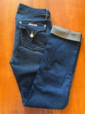 Hudson Low Rise Women's Dark Blue Stretch Jeans - Size 28